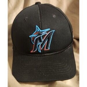Florida Marlins  MLB OC Sports Youth Black Fitted Cap Defect Writing Inside Cap